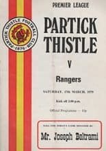 Partick Thistle v Glasgow Rangers 17-Mar-1979