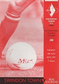 Swindon Town v Real Sociedad 06-Aug-1991