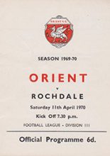 Leyton Orient v Rochdale 11-Apr-1970