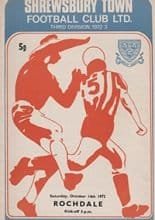 Shrewsbury Town v Rochdale 14-Oct-1972