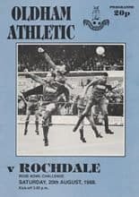 Oldham Athletic v Rochdale 20-Aug-1988
