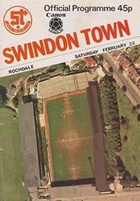 Swindon Town v Rochdale 23-Feb-1985