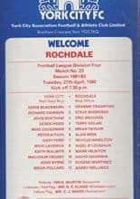 York City v Rochdale 27-Apr-1982