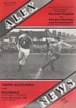 Crewe Alexandra v Rochdale 29-Jan-1988