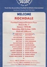York City v Rochdale 06-Oct-1979
