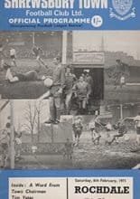 Shrewsbury Town v Rochdale 06-Feb-1971