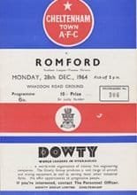 Cheltenham Town v Romford 28-Dec-1964