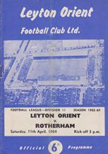 Leyton Orient v Rotherham United 11-Apr-1964