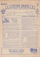 Leyton Orient v Rotherham United 17-Nov-1958