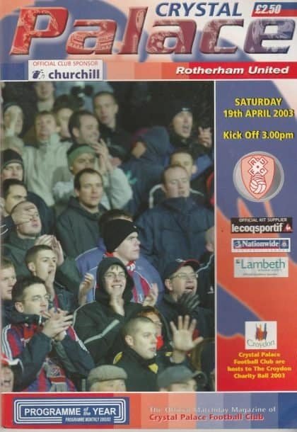 Crystal Palace v Rotherham United 19-Apr-2003
