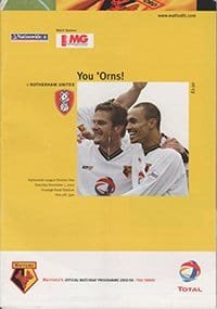 Watford v Rotherham United 01-Nov-2003
