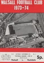 Walsall v Rochdale 01-Sep-1973