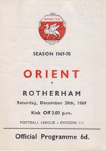 Leyton Orient v Rotherham United 20-Dec-1969
