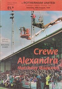 Crewe Alexandra v Rotherham United 20-Aug-1994