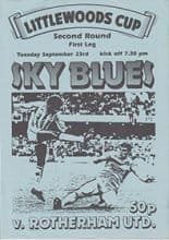Coventry City v Rotherham United 23-Sep-1986