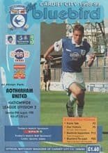 Cardiff City v Rotherham United 29-Aug-1998