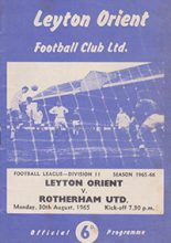 Leyton Orient v Rotherham United 30-Aug-1965
