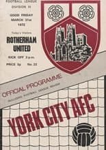 York City v Rotherham United 31-Mar-1972