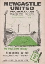Newcastle United v Rotherham United  08-Dec-1962