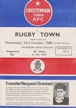 Cheltenham Town v Rugby Town 23-Oct-1968