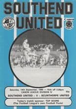 Southend United v Scunthorpe United 14-Sep-1985