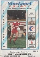 Stockport County v Scunthorpe United 25-Nov-1989