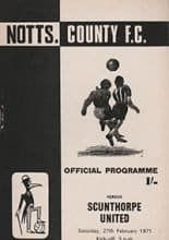 Notts County v Scunthorpe United 27-Feb-1971