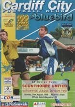Cardiff City v Scunthorpe United 30-Aug-1999