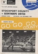 Stockport County v Scunthorpe United 06-Dec-1969