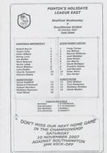 Sheffield Wednesday Reserves v Scunthorpe United Reserves 30-Oct-2007