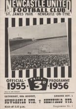 Newcastle United v Sheffield United  20-Aug-1955