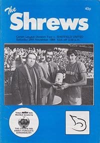 Shrewsbury Town v Sheffield United 24-Nov-1984