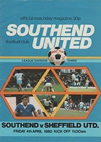 Southend United v Sheffield United 04-Apr-1980
