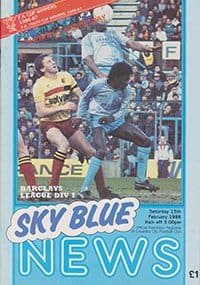 Coventry City v Sheffield Wednesday 13-Feb-1988