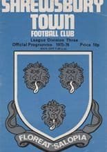 Shrewsbury Town v Sheffield Wednesday 13-Apr-1976