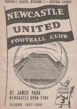 Newcastle United v Sheffield Wednesday 25-Sep-1957