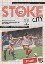 Stoke City v Sheffield Wednesday 30-Nov-1983