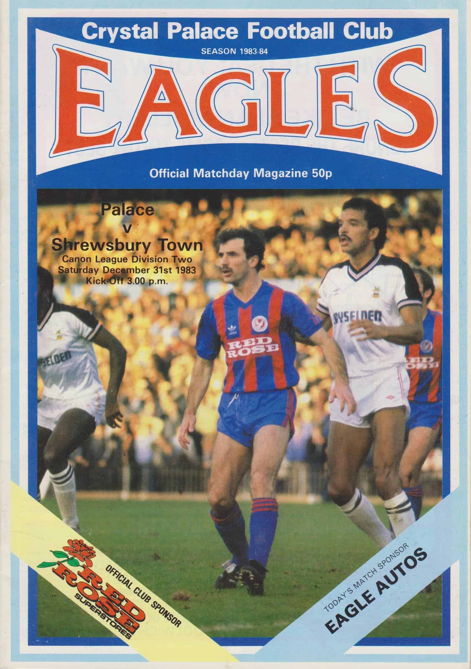 Crystal Palace v Shrewsbury Town 31-Dec-1983