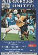 Peterborough United v Shrewsbury Town 10-Feb-1996