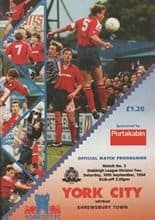 York City v Shrewsbury Town 10-Sep-1994