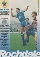 Rochdale v Shrewsbury Town 13-Feb-1993