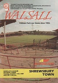 Walsall v Shrewsbury Town 17-Oct-1989
