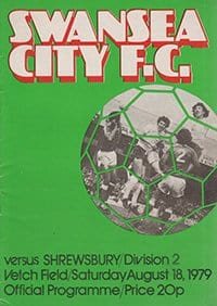 Swansea City v Shrewsbury Town 18-Aug-1979