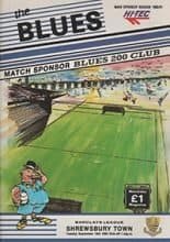 Southend United v Shrewsbury Town 18-Sep-1990