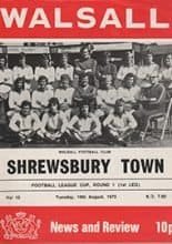 Walsall v Shrewsbury Town 19-Aug-1975