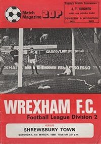 Wrexham v Shrewsbury Town 01-Mar-1980