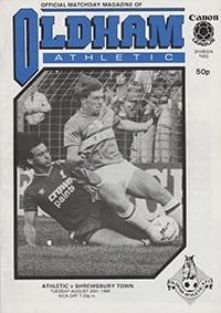 Oldham Athletic v Shrewsbury Town 20-Aug-1985