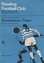 Reading v Shrewsbury Town 21-Dec-1970