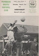 Plymouth Argyle v Shrewsbury Town 21-Mar-1970