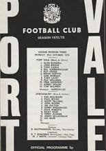 Port Vale v Shrewsbury Town 23-Oct-1972